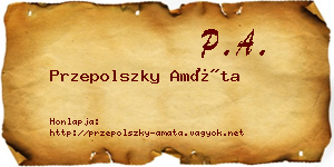 Przepolszky Amáta névjegykártya